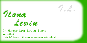 ilona lewin business card